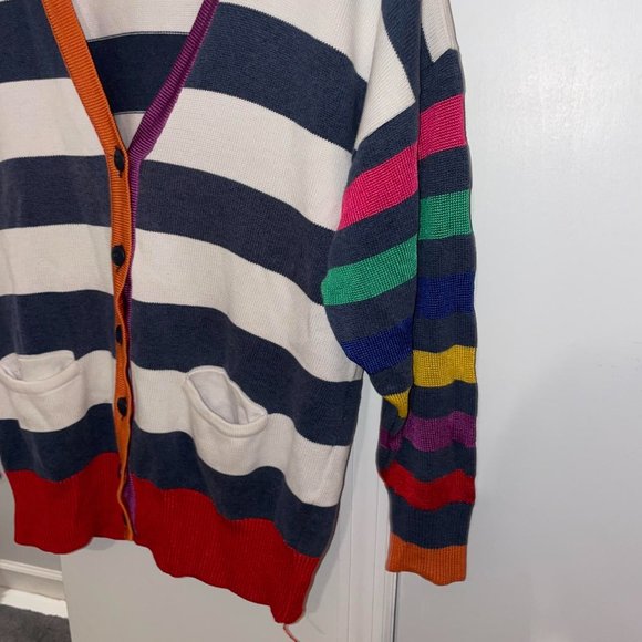 Vintage Jean-Charles de Castelbajac Multicolor Striped Cardigan - Picture 2 of 4